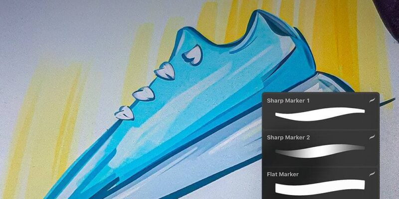 5 Marker Brushes for Procreate App
